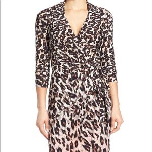 Maggy London leopard print wrap dress
